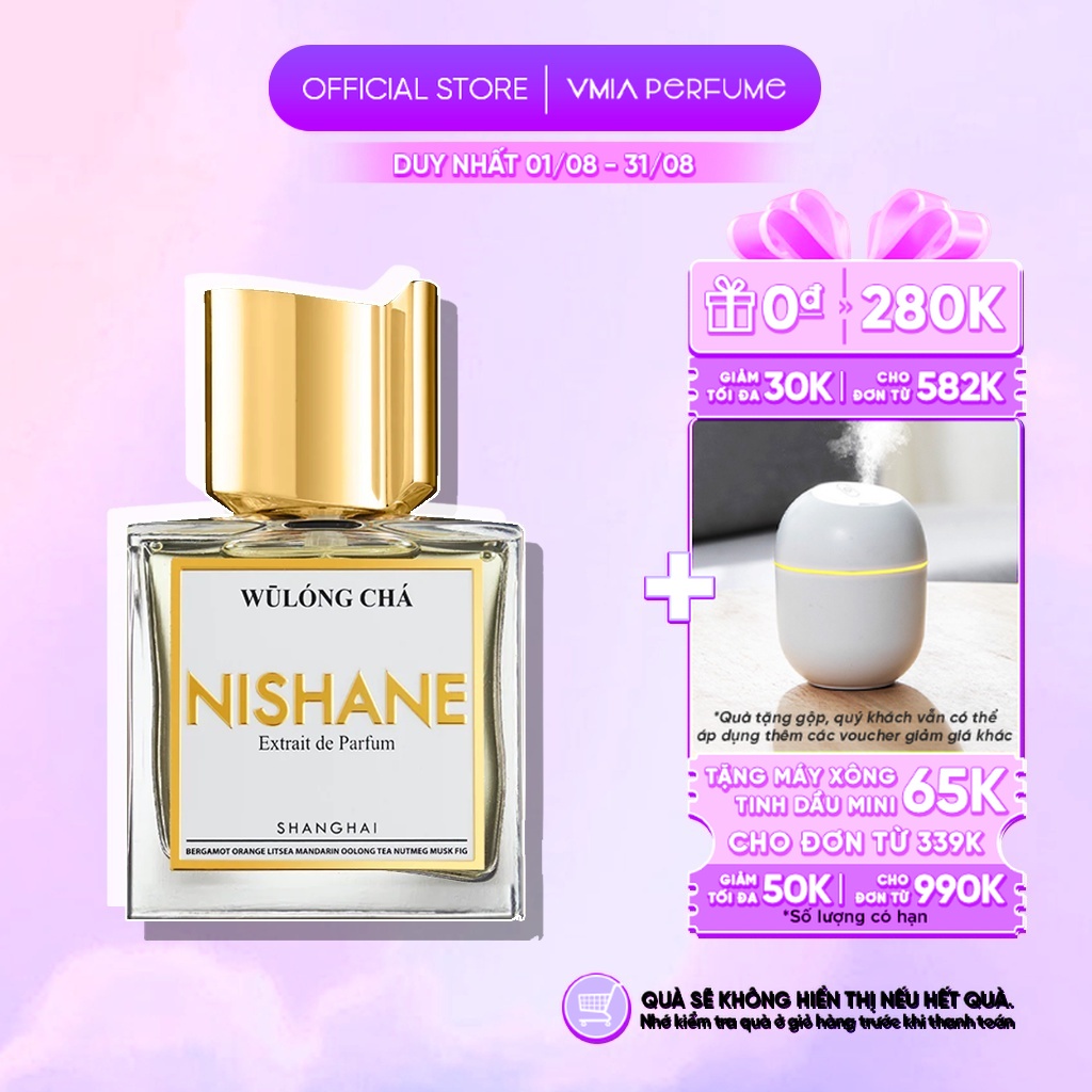 Nước hoa Unisex Nishane Wulongcha mẫu thử 2ml 5ml 10ml