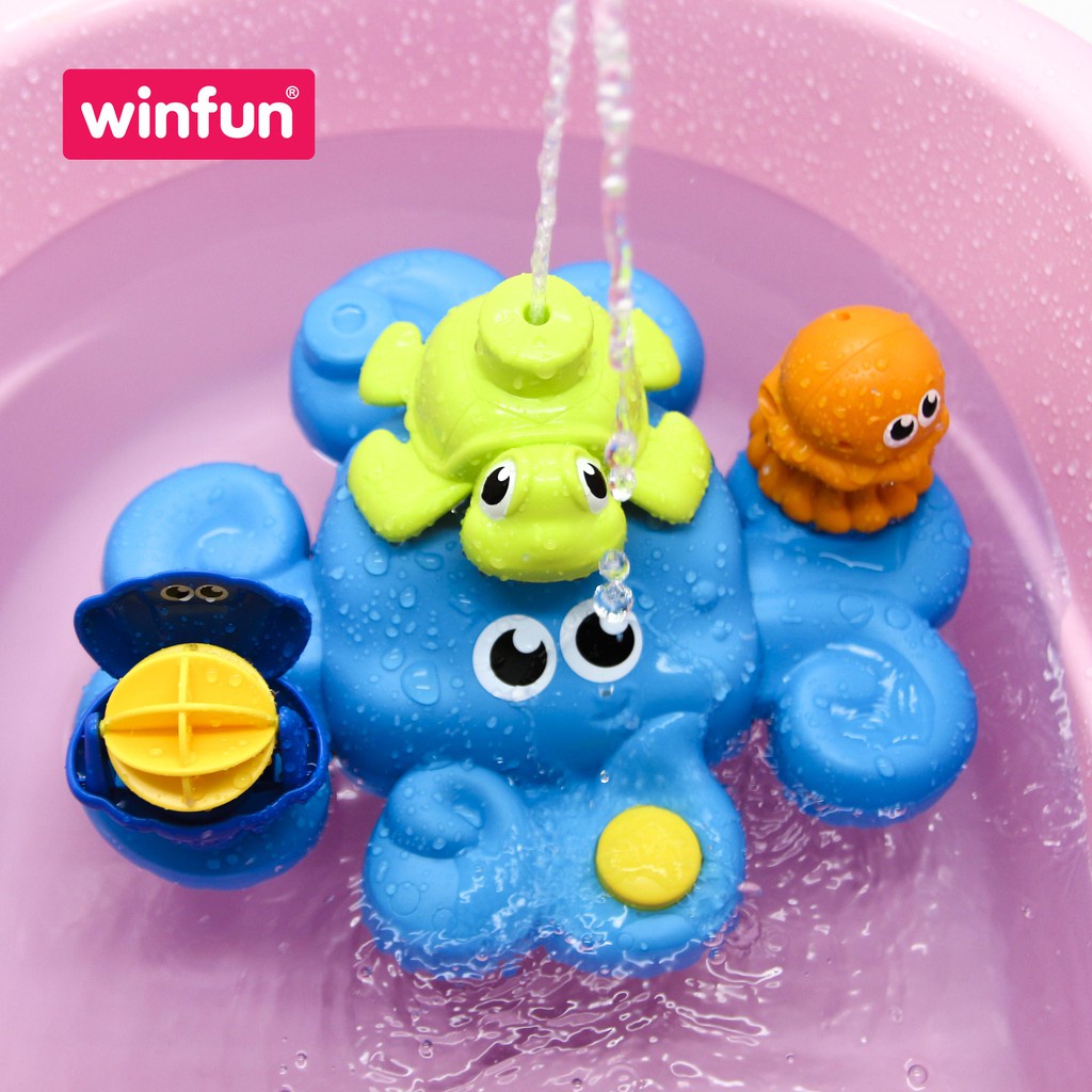 Đồ chơi tắm cho bé - tháp xếp chồng bạch tuộc phun nước vui nhộn Winfun 7117