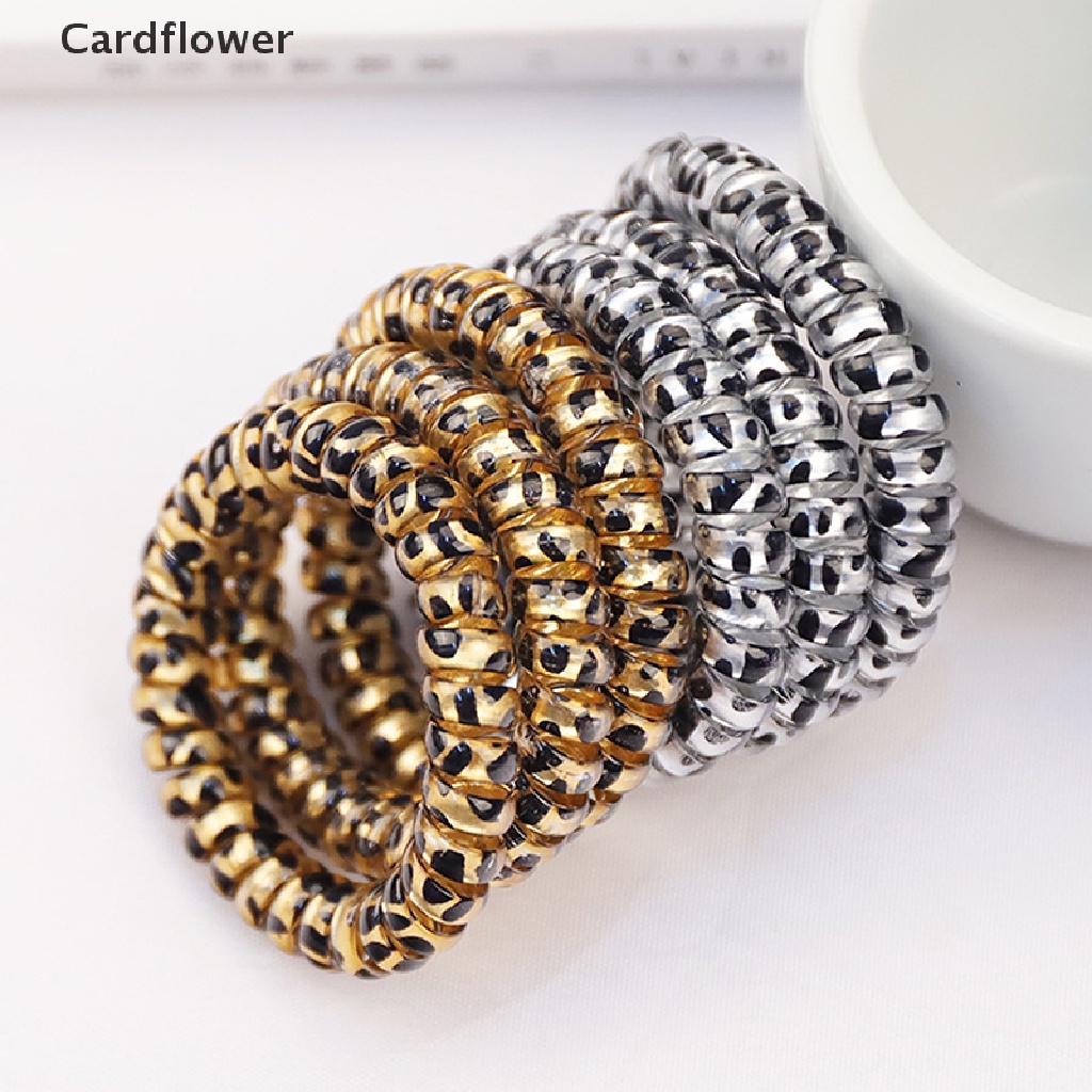 1 Dây Cột Tóc Dạng Xoắn Họa Tiết Da Báo