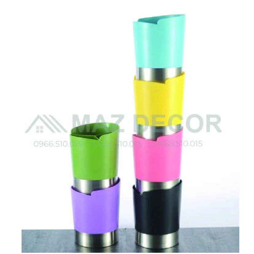 Dụng cụ khay hộp cốc đựng cắm ống hút, thìa tròn 3 ngăn/Dụng cụ quầy bar