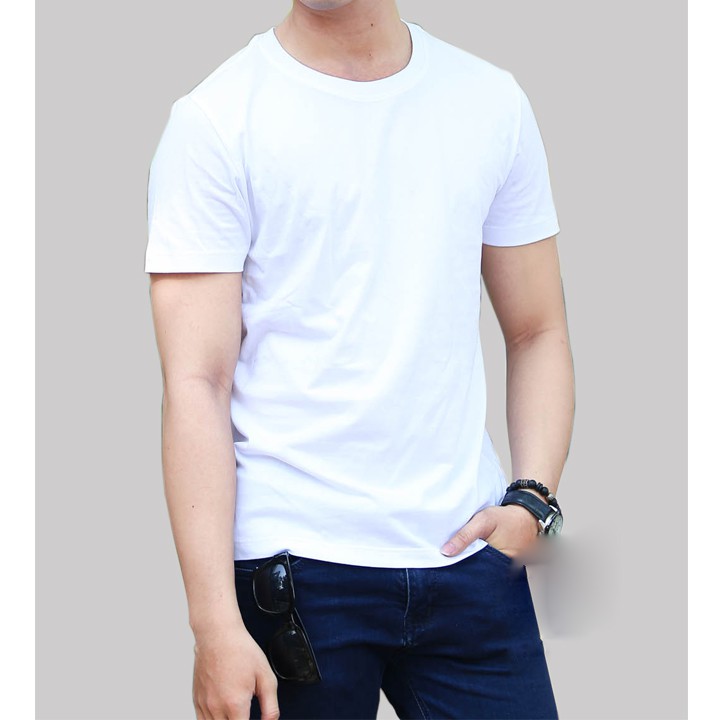 Áo Cộc Nam Đen Ngắn Tay Chất Cotton Mát Mịn Thoáng Khí Phong Cách Áo Thun Nam Áo Phông Nam