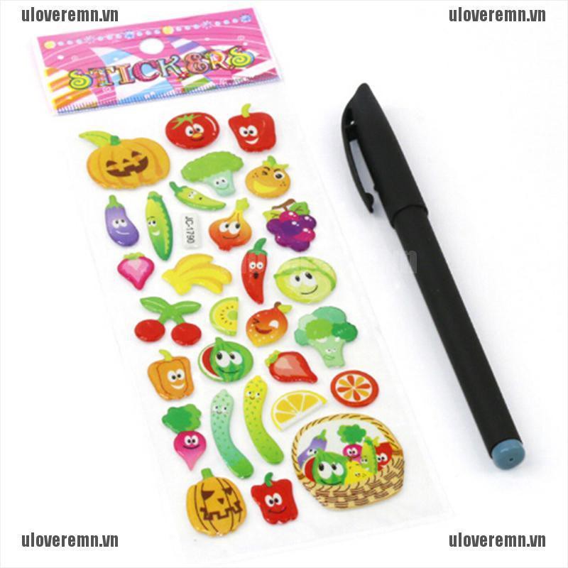 Bộ 5 Tấm Sticker Hoạt Hình Dễ Thương Dùng Làm Quà Tặng Cho Bé