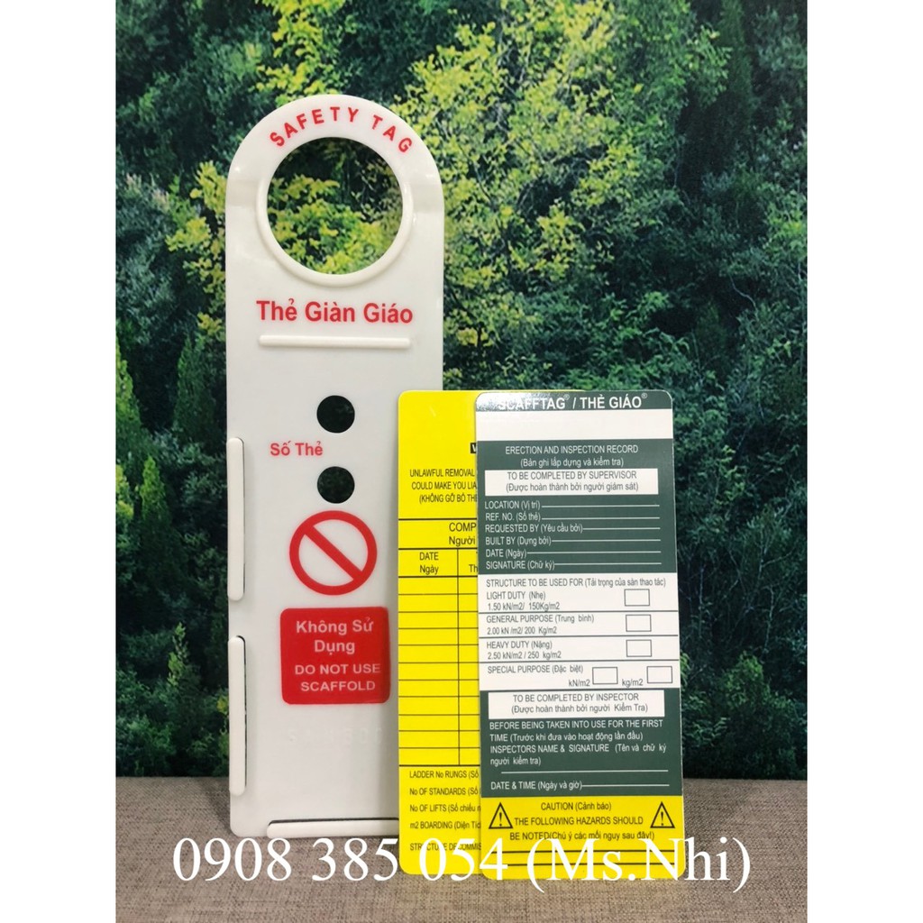 Thẻ dàn giáo công trình Scaf fold Tag