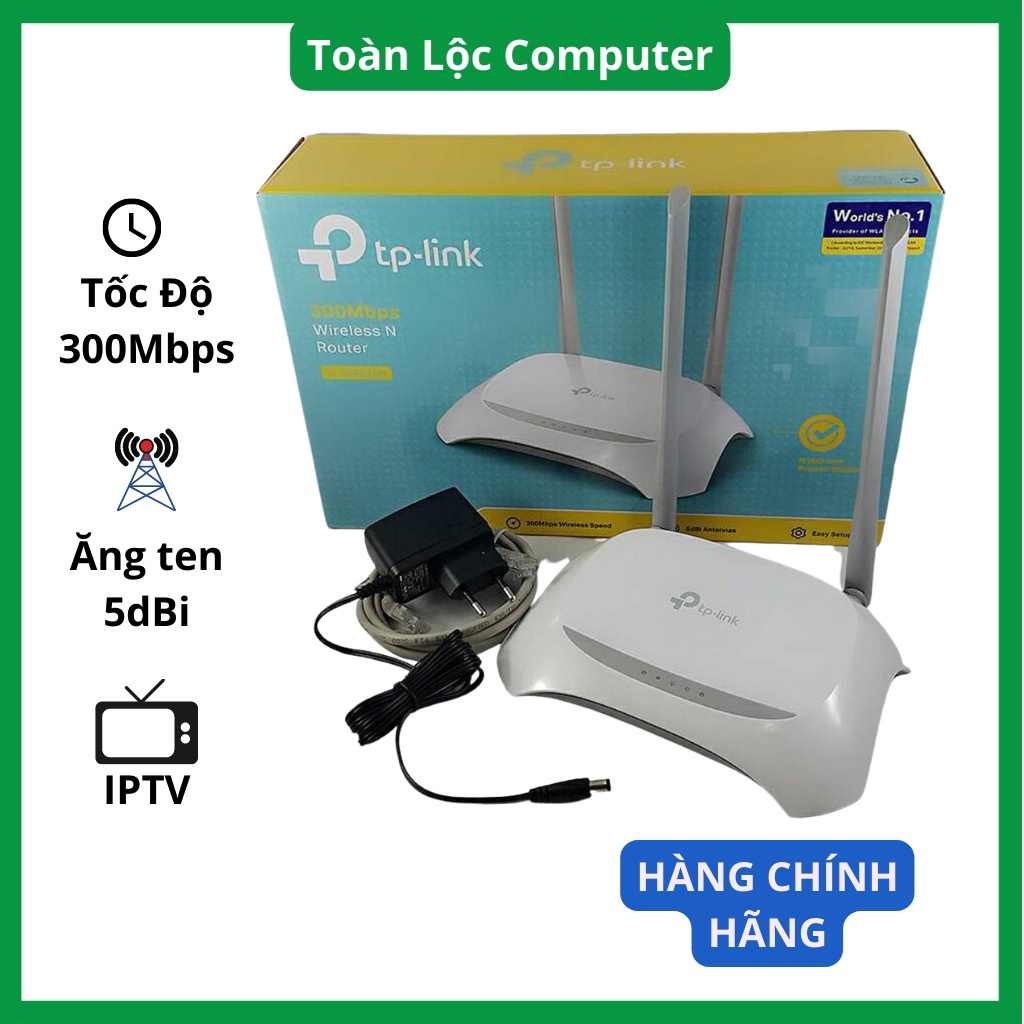 Bộ phát wifi cục phát TP LINK 840N 2 râu chuẩn 300MBps hàng chính hãng giá rẻ