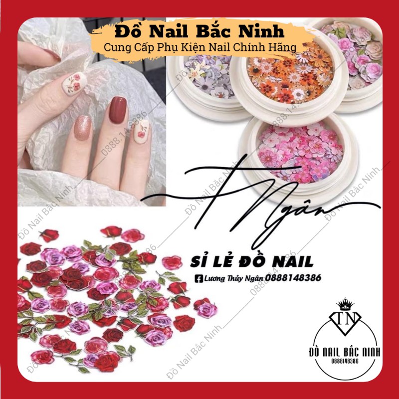 Hoa Khô Ẩn Nail Ẩn Gel Trang Trí Móng Cực Xinh