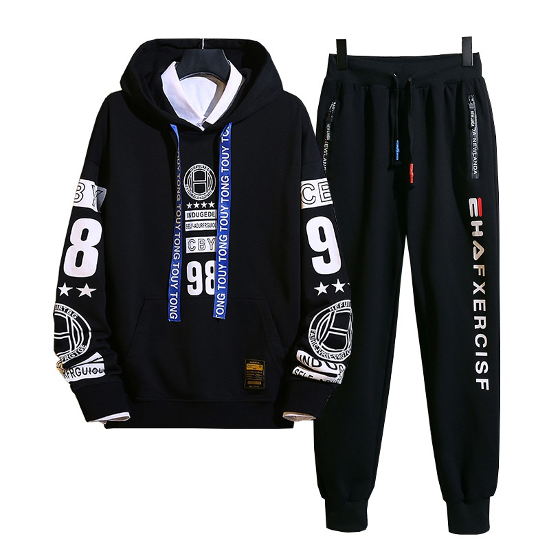 Bộ Đồ Nỉ Nam Áo Hoodies 98 Kết Hợp Quần Jogger Trẻ Trung SET NAM 9000076