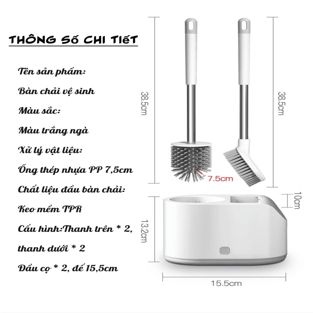 Cọ toilet silicon chổi cọ nhà vệ sinh chà bồn cầu thông minh tiện dụng