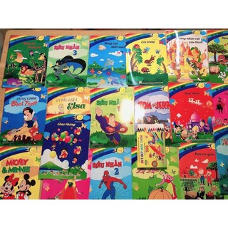 Combo 20 tập tô màu kèm bút sáp màu cho bé