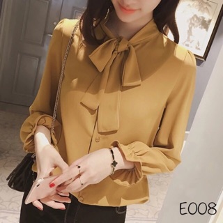 Áo Sơ Mi Thư Kí Kim Thắt Nơ Siêu Xinh