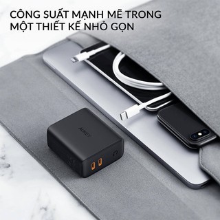Adapter sạc 2 cổng USB-C Power Delivery 30W Aukey PA-D2