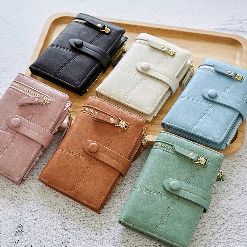 Tặng Nước Hoa 💖 Ví Nữ Ngắn Cầm Tay Nhỏ Gọn Kiểu Dáng Đẹp Da PU Cao Cấp | BigBuy360 - bigbuy360.vn