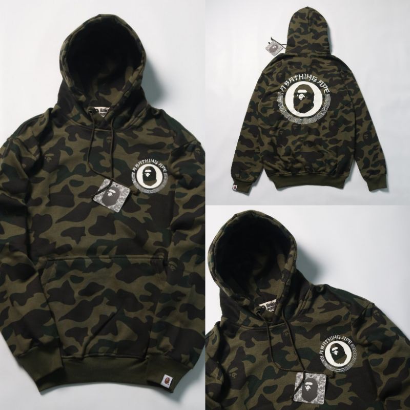 Bape Áo Khoác Hoodie Họa Tiết Rằn Ri Cá Tính