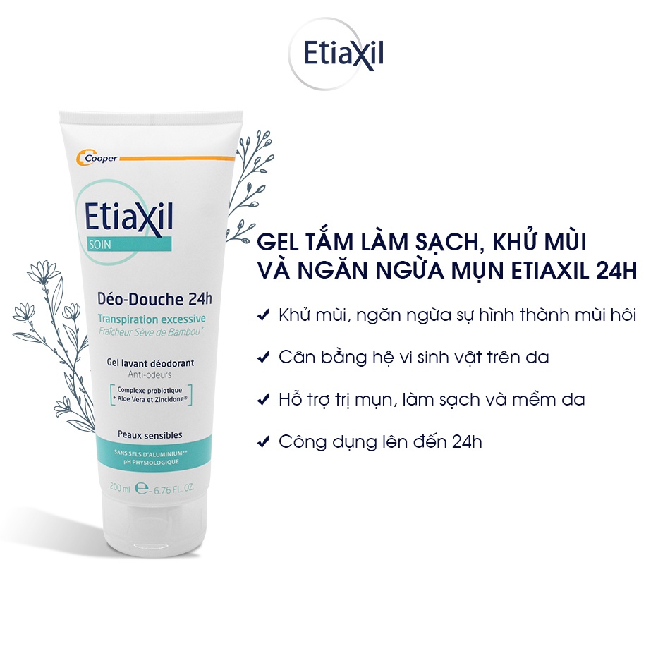 Dầu Gội và Sữa Tắm Làm Sạch,  Điều Tiết Bã Nhờn Etiaxil Deo-Douche