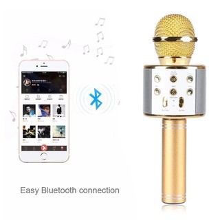 Micro Hát Karaoke Không Dây WS858 Có Ghi Âm Giọng Hát Tiện Lợi Có Ảnh Thật