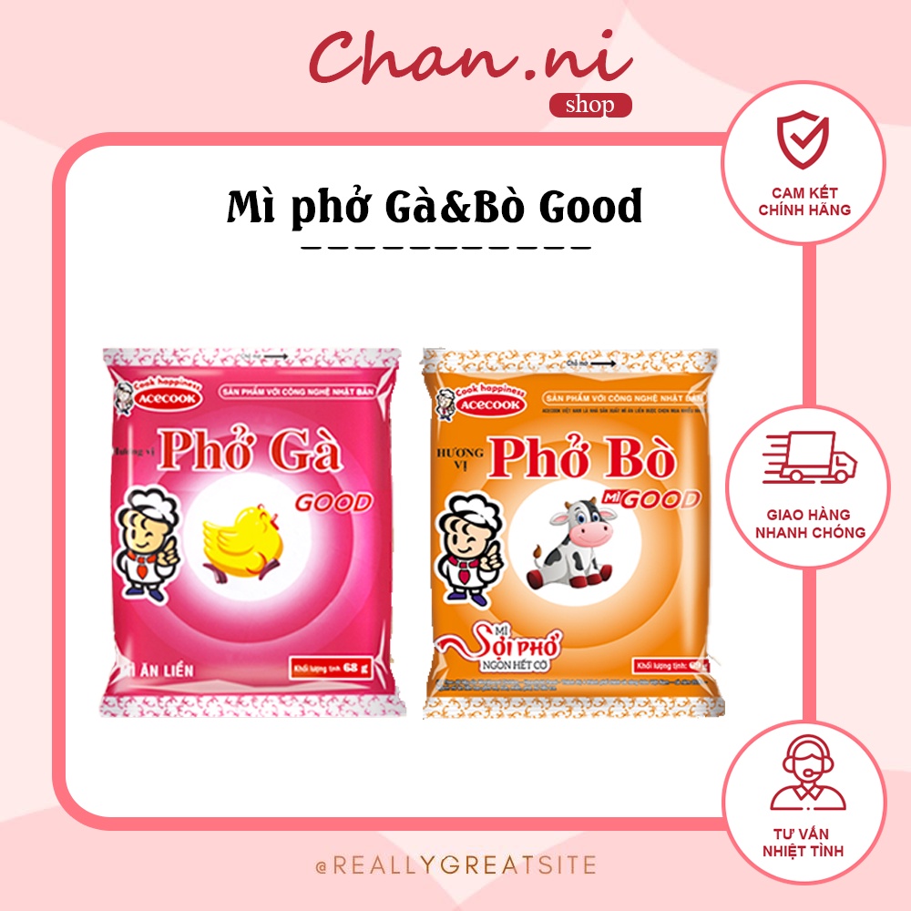 Mì phở Gà/Bò Good gói 68g