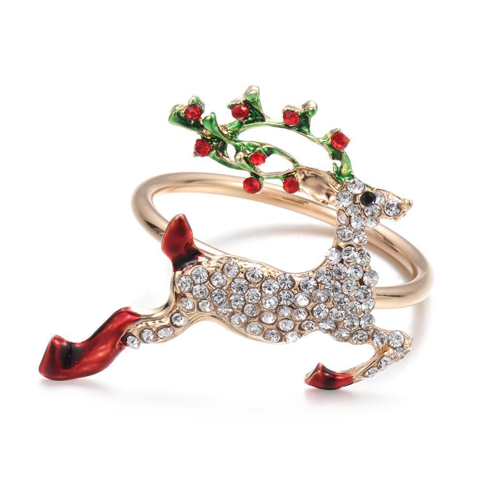 Vòng Treo Khăn Ăn Bằng Kim Loại Hình Ông Già Noel Giáng Sinh / Cưới / Giá
