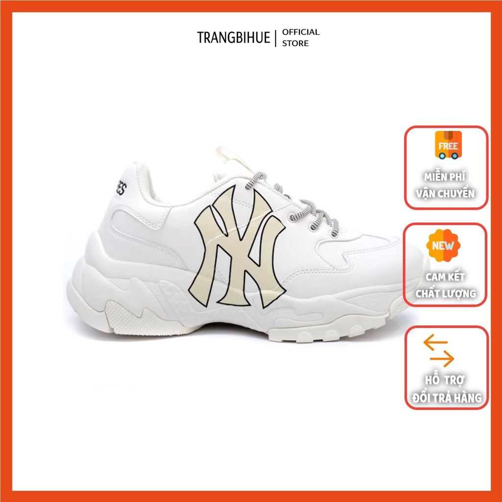 (Fullbox) Giày Thể Thao Sneakers MLB Đế Độn 4p Nam Nữ chữ NY, chữ Boston