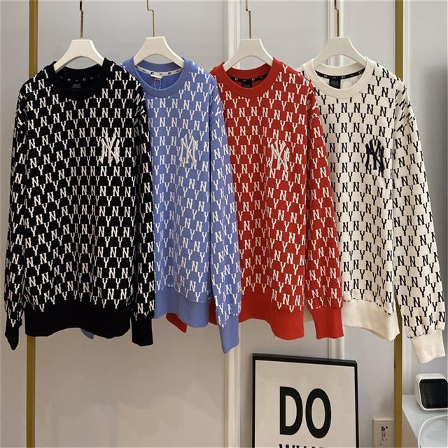 Áo sweater vải cotton thêu chữ NY phong cách Hàn Quốc thời trang xuân hè 2021 năng động cho nam và nữ