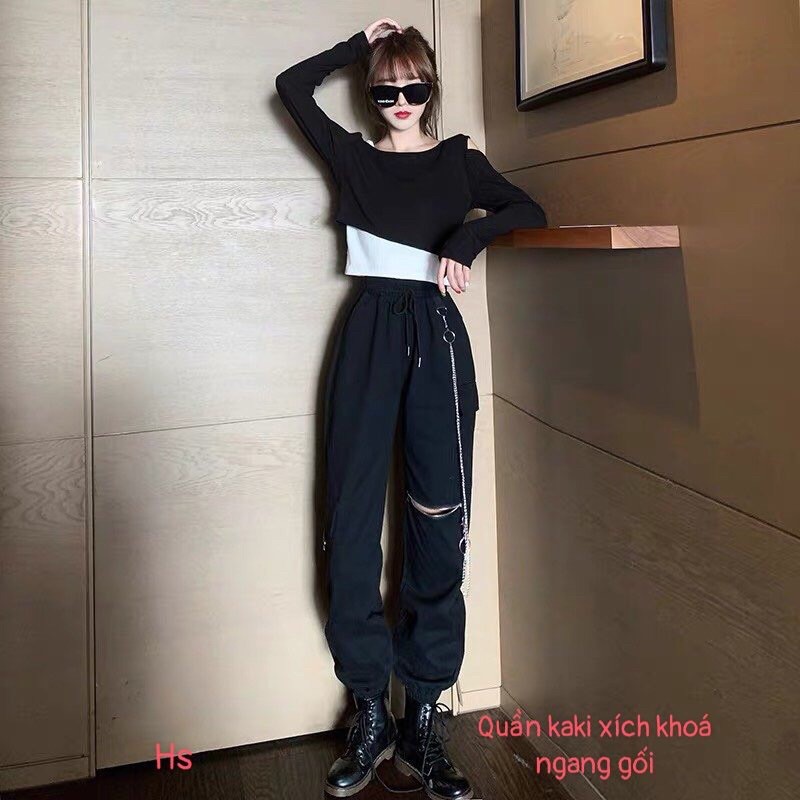 Quần jogger xích siêu chất ulzzang unisex 🤩