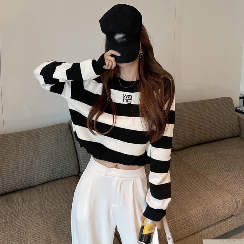 Áo Croptop Áo Thun Dài Tay Áo Thun Crop Top Dệt Kim Tay Dài Dáng Rộng Giả Nhiều Lớp Cá Tính Cho Nữ Áo Thun Form Rộng | BigBuy360 - bigbuy360.vn