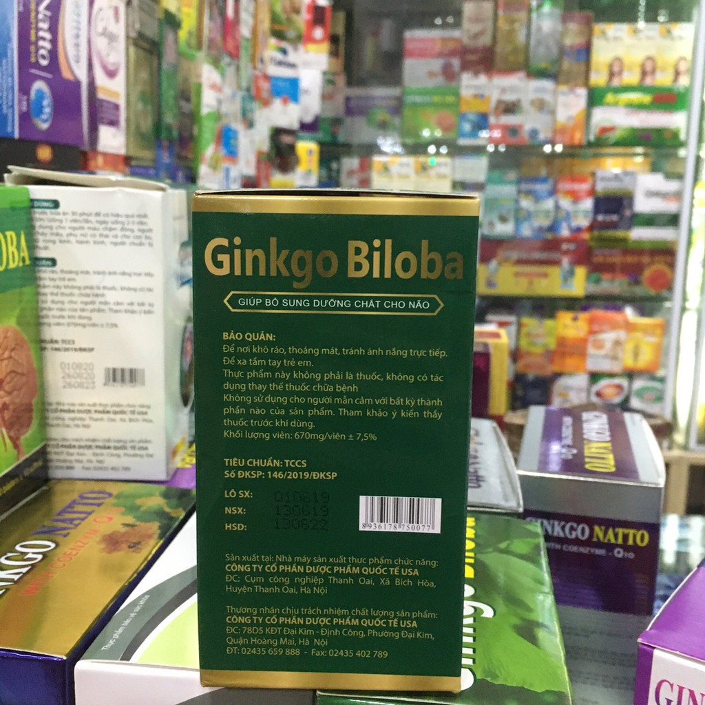 Viên uống GINKGO BILOBA 240mg giúp cải thiện trí nhớ