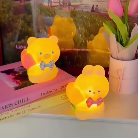 Đèn trang trí con vật mini gấu thỏ gà dễ thương xinh xắn cho bàn học, phòng ngủ làm quà tặng bạn ý nghĩa giá rẻ | BigBuy360 - bigbuy360.vn