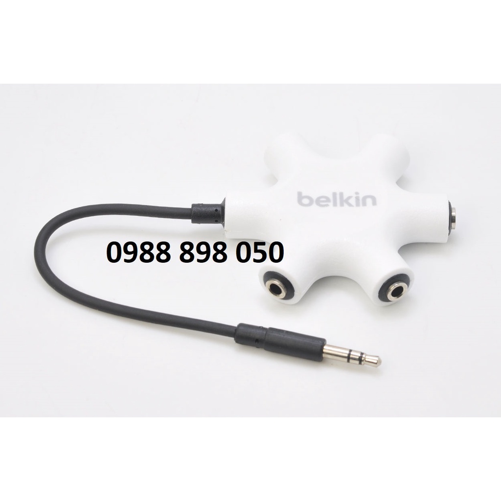 Bộ Chia Cổng 5 Cổng Audio 3.5 Belkin Kết Nối 5 Thiết Bị Cùng Lúc F8Z274bt - Bảo Hành 12 tháng