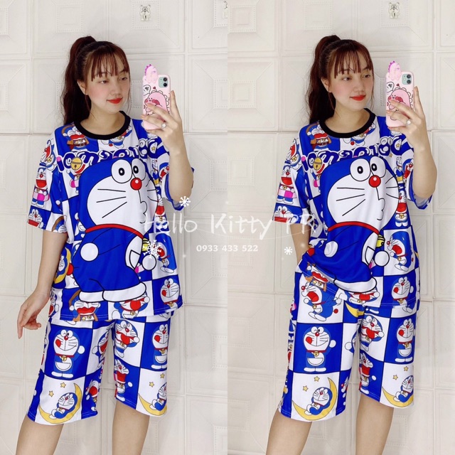 ĐẦM - LỬNG - ĐÙI THUN THÁI HELLO KITTY - DORAEMON