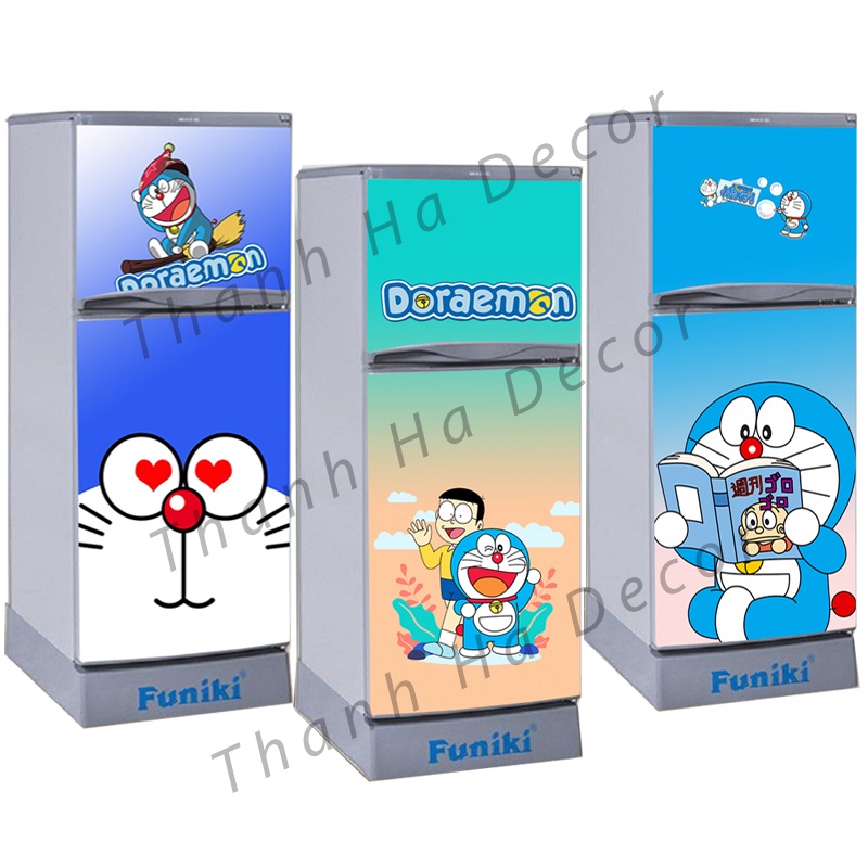 Decal dán Tủ Lạnh Doremon  chất liệu cao cấp