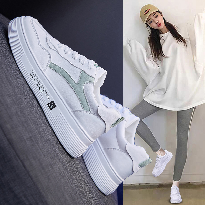 Giày bata màu trắng thoáng khí phong cách thời trang hàn quốc 2020