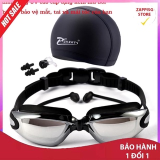 Kính Bơi Cao Cấp, Kèm Mũ Bơi và Bịt Tai Cho Nam Nữ Và Trẻ Em, Bảo Hành 1 Đổi 1