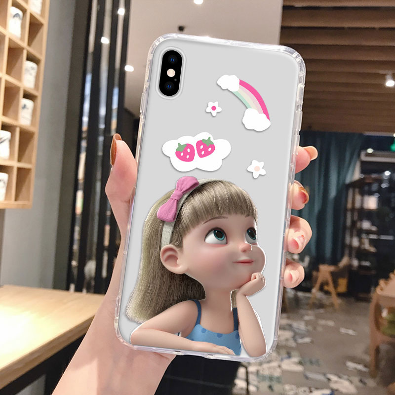 Ốp Điện Thoại Tpu Họa Tiết Bé Gái Thời Trang Cho Iphone Se 2020 12 11 Pro X Xs Max Xr 6s I6S I6 6 6plus 6splus 7 8 Plus