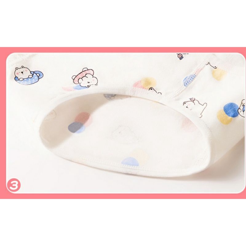 Combo 4 Quần chíp bé gái, quần lót cotton trẻ em Maruka Fashion,quần bé gái 2-15 tuổi
