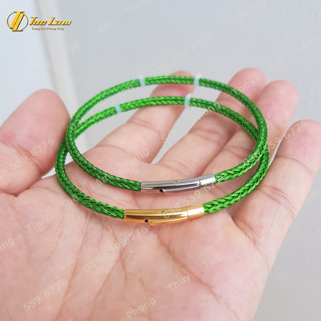 Dây Cáp Khóa Bấm Siêu Bền Đẹp - Màu Đen/Xám/Xanh Lá/Xanh Dương - Dây 3mm Phù Hợp mix charm, phụ kiện, vòng Tay - Tuệ Lâm