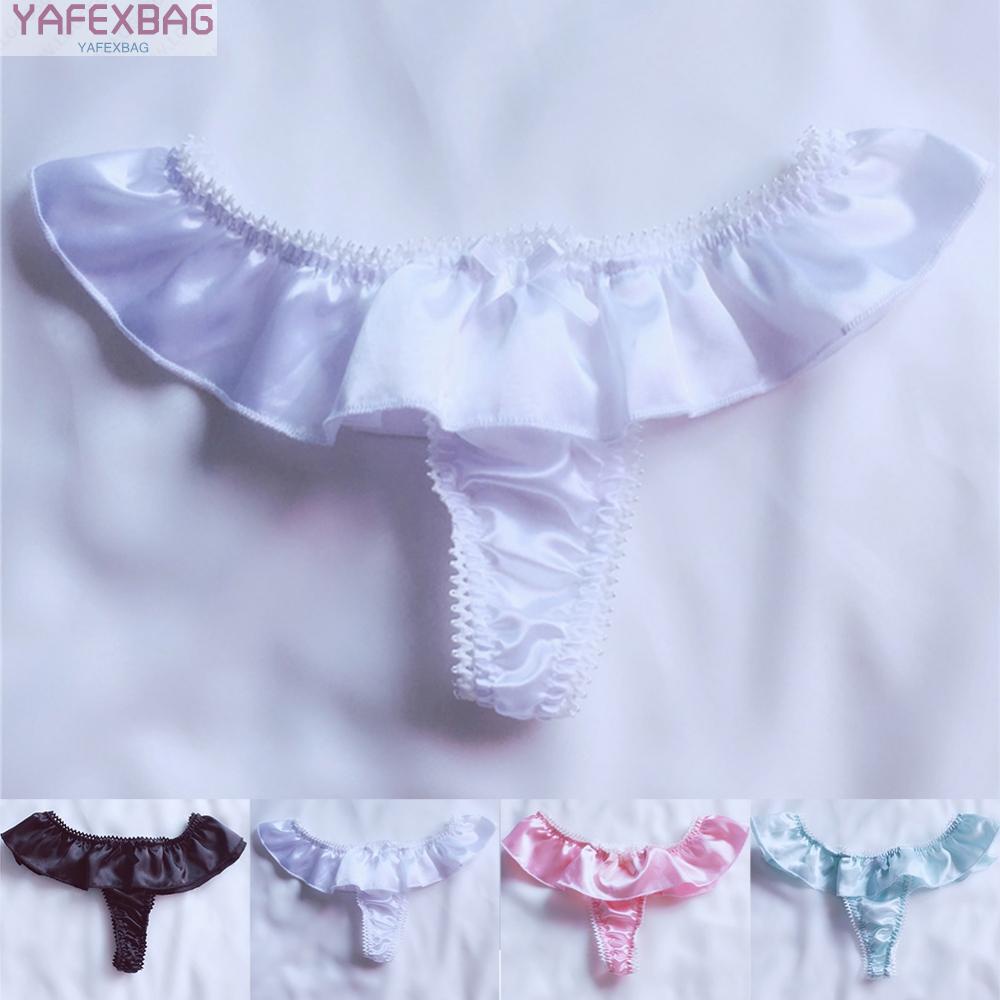 Underwear Women Panties Ruffled Sexy Stretchy T-Back Underpants Breathable