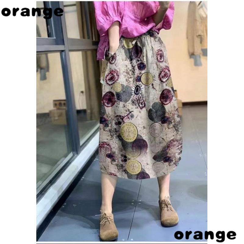 Chân Váy Dài Mỏng Lưng Cao Thời Trang Hè Thu Hàn Quốc 2022 Cho Nữ Trung Niên Áo Ngực Cotton Cho Người Lớn Tuổi