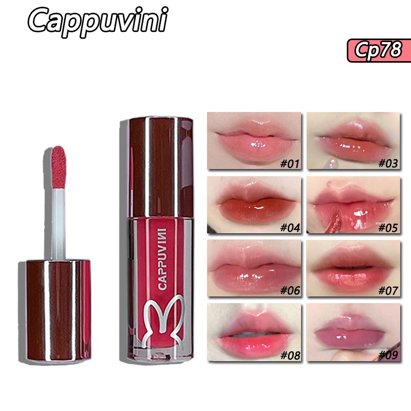Son bóng CAPPUVINI dưỡng ẩm 2.5g nhiều màu tùy chọn