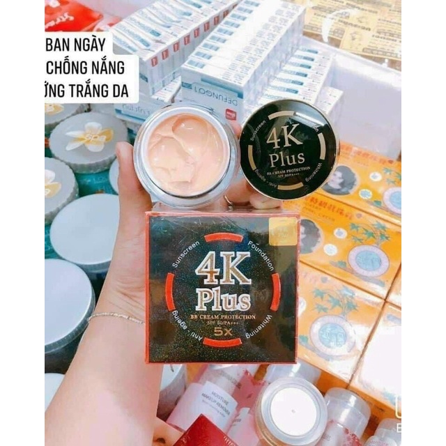 Kem dưỡng trắng da ban đêm 4k plus whitening night cream hũ 20 gam