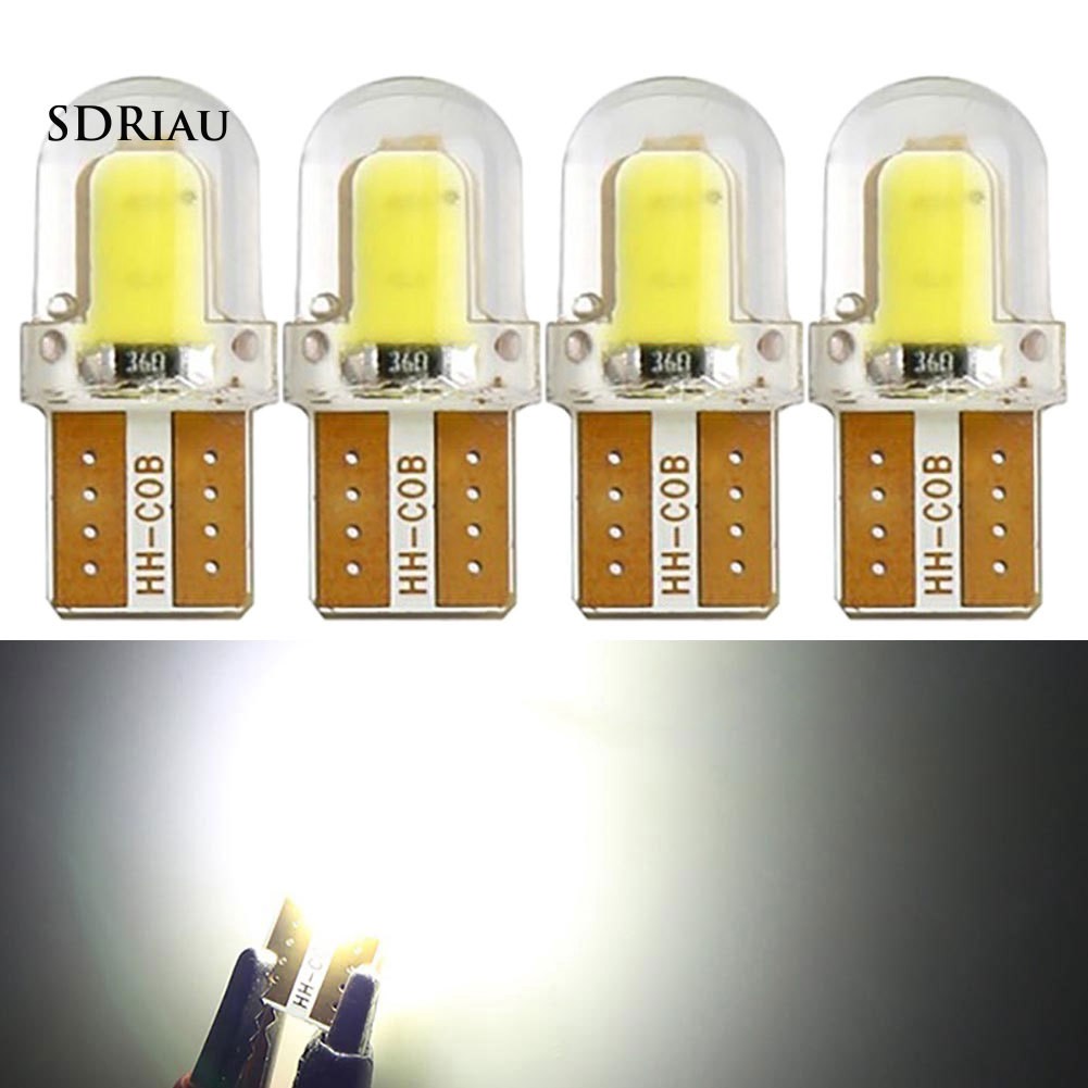 Bộ 4 đèn xi nhan siêu sáng 12V T10 W5W LED COB silicone chất lượng cao