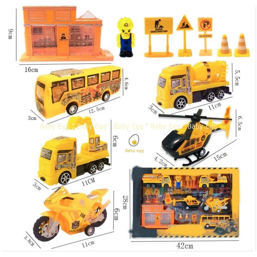 Set bộ đồ chơi trẻ em cho bé gái trai mô hình công trường cảnh sát máy bay lego biển báo từ 3 4 5 6 7 8 9 tuổi baby egg