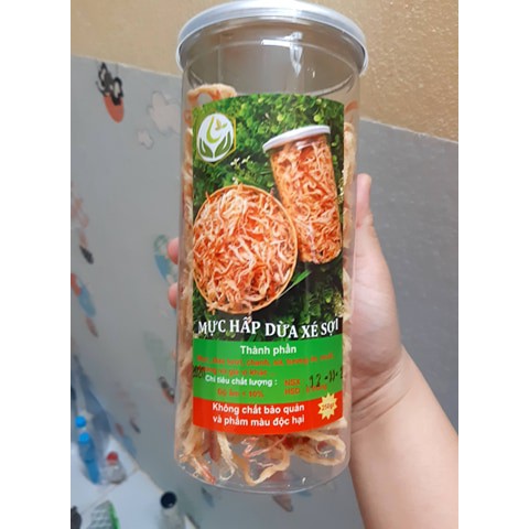 250 Gram Mực hấp dừa xé sợi (hũ pet)
