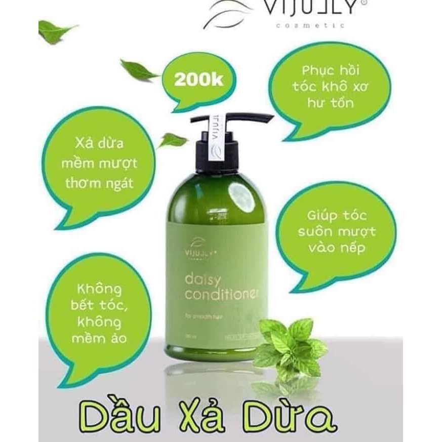 Dầu Xả Dừa Vijully [Hàng Chính Hãng] phục hồi tóc hư tổn,nuôi dưỡng tóc chắc khỏe, bóng và mượt sau