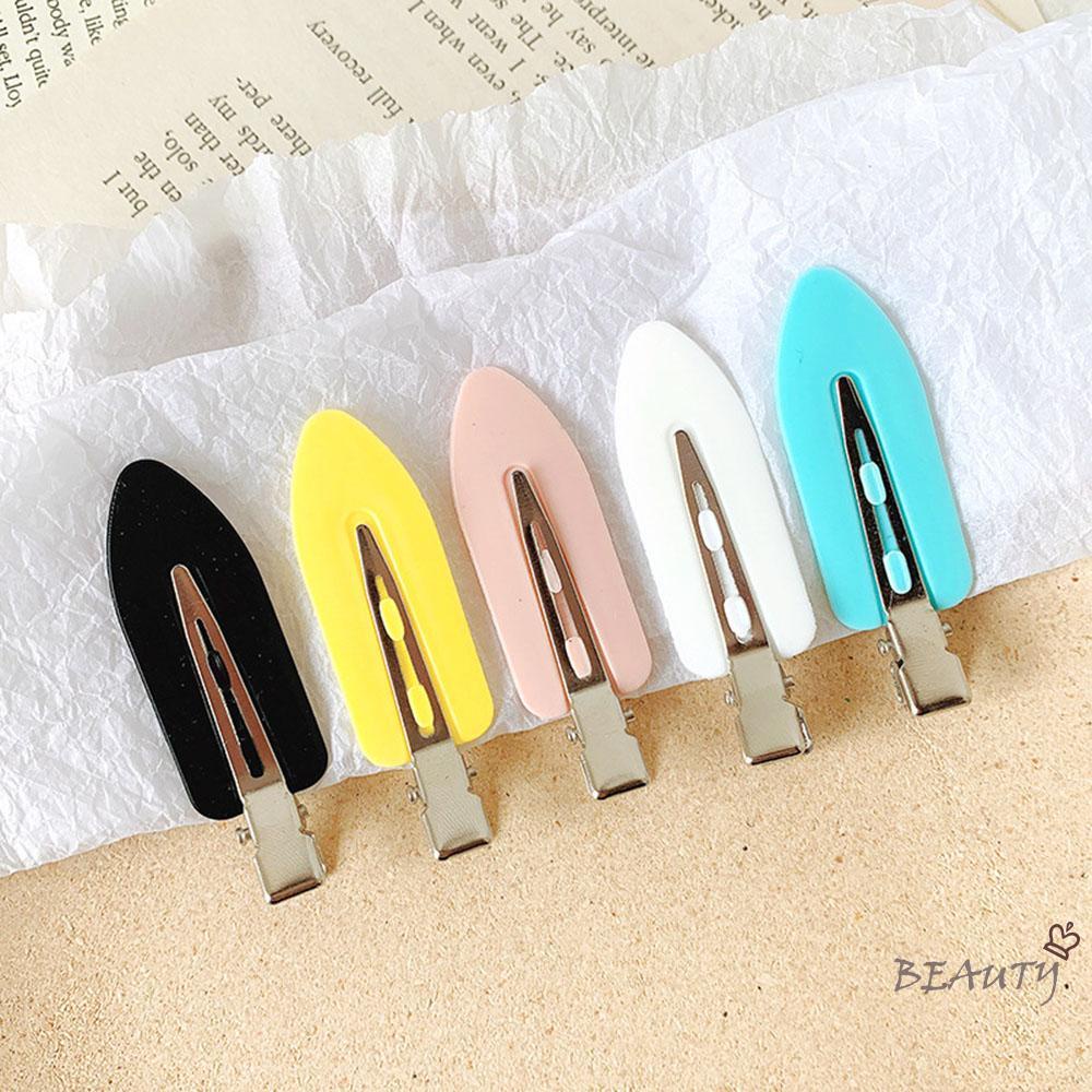 Set 4 Kẹp Tóc Không Uốn Cong Cố Định Tóc Mái Dùng Khi Trang Điểm / Rửa Mặt MP Dành Cho Nữ