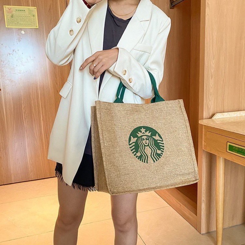 Túi cói du lịch đi biển Starbuck