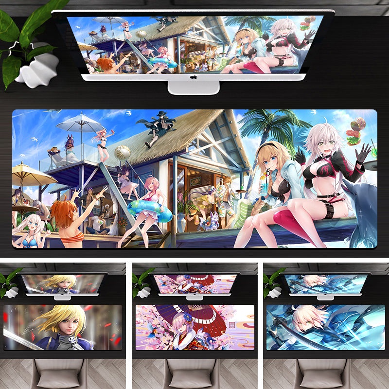 Lót ChuộT + BàN PhíM Cỡ LớN In HìNh Anime Fate 700x300