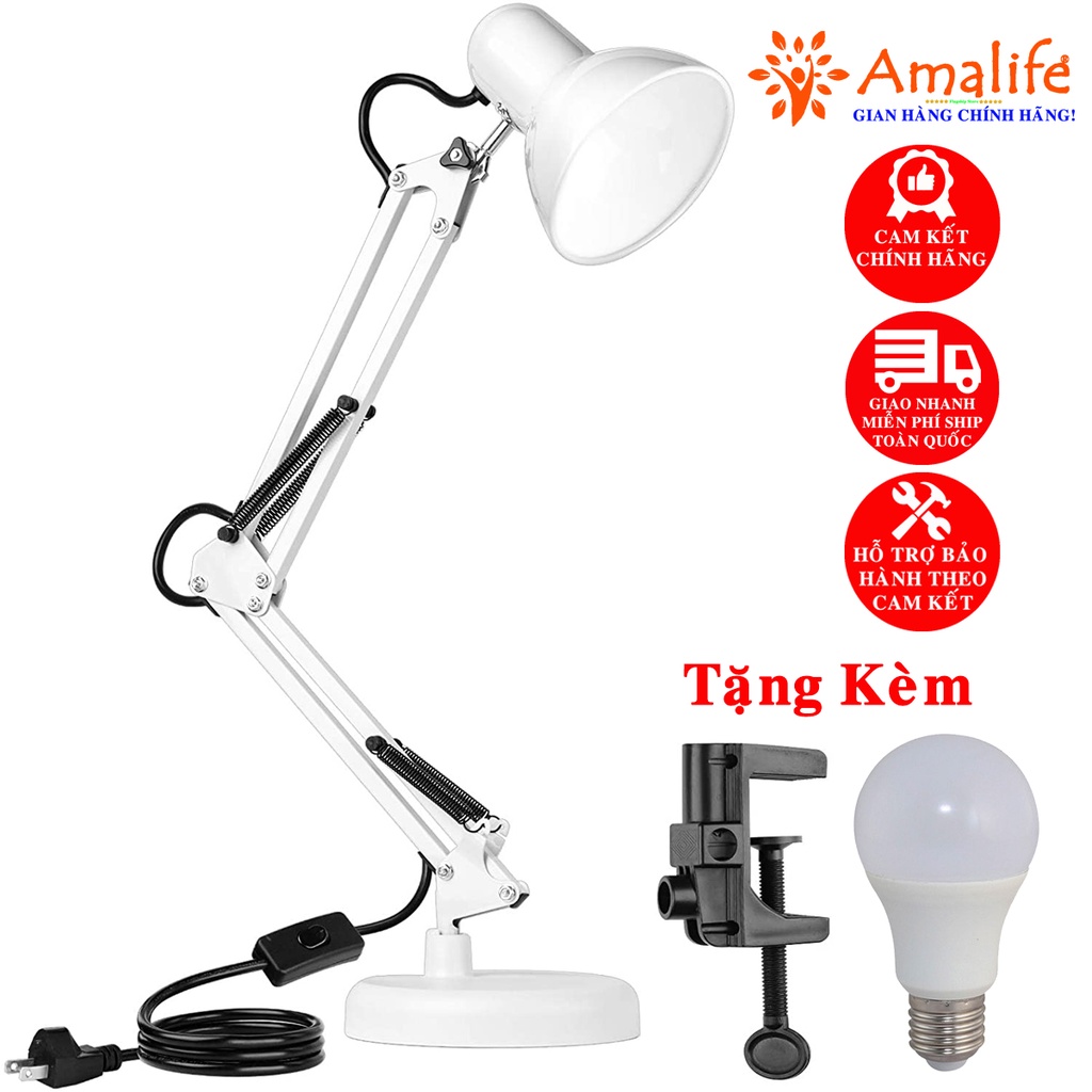 Đèn Kẹp Bàn Học, Đọc Sách, Làm Việc PIXAR. Kẹp Bàn Chắc Chắn. Bóng LED Chống Cận Bảo Vệ Mắt