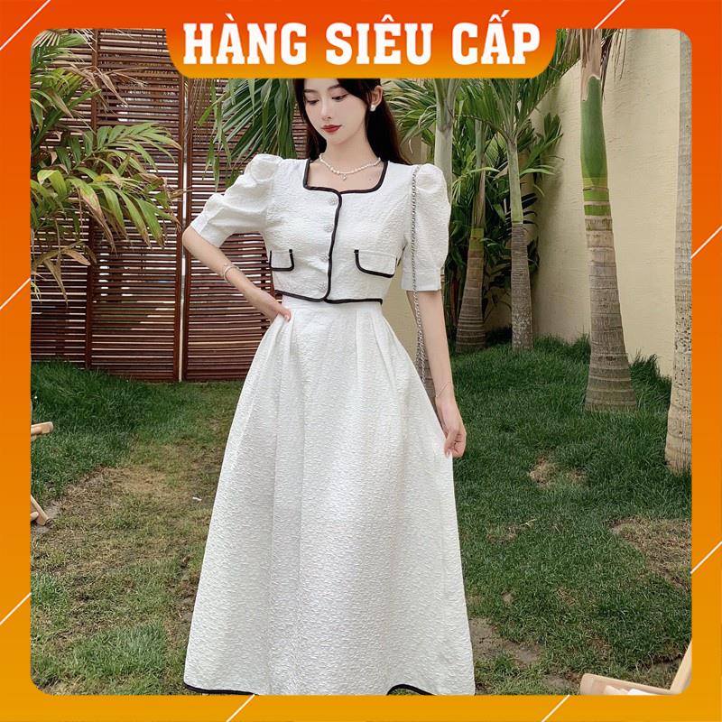 Áo Tay Phồng / Chân Váy Duyên Dáng Xinh Xắn Thời Trang Mùa Hè Thu - Hàng Quảng Châu