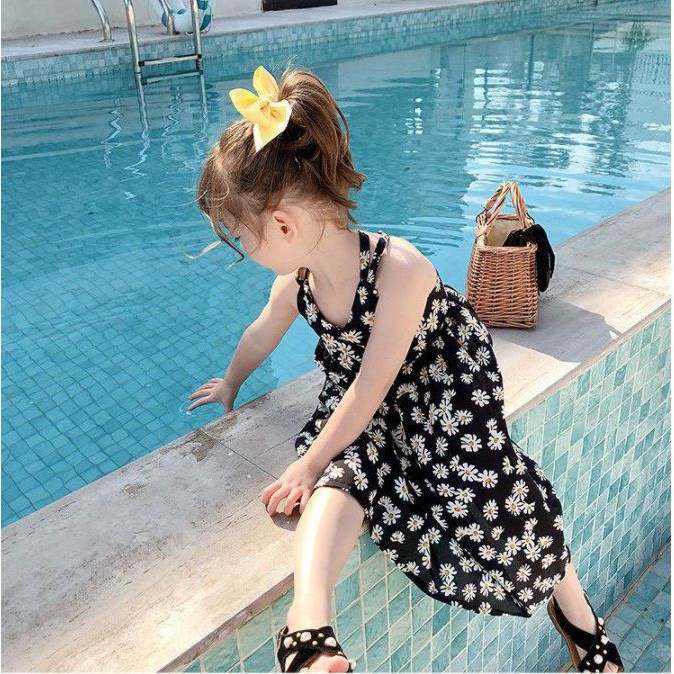 (8-30kg) Váy bé gái hoa cúc AM715 - đầm maxi bé gái đan lưng TTR315 TTN20