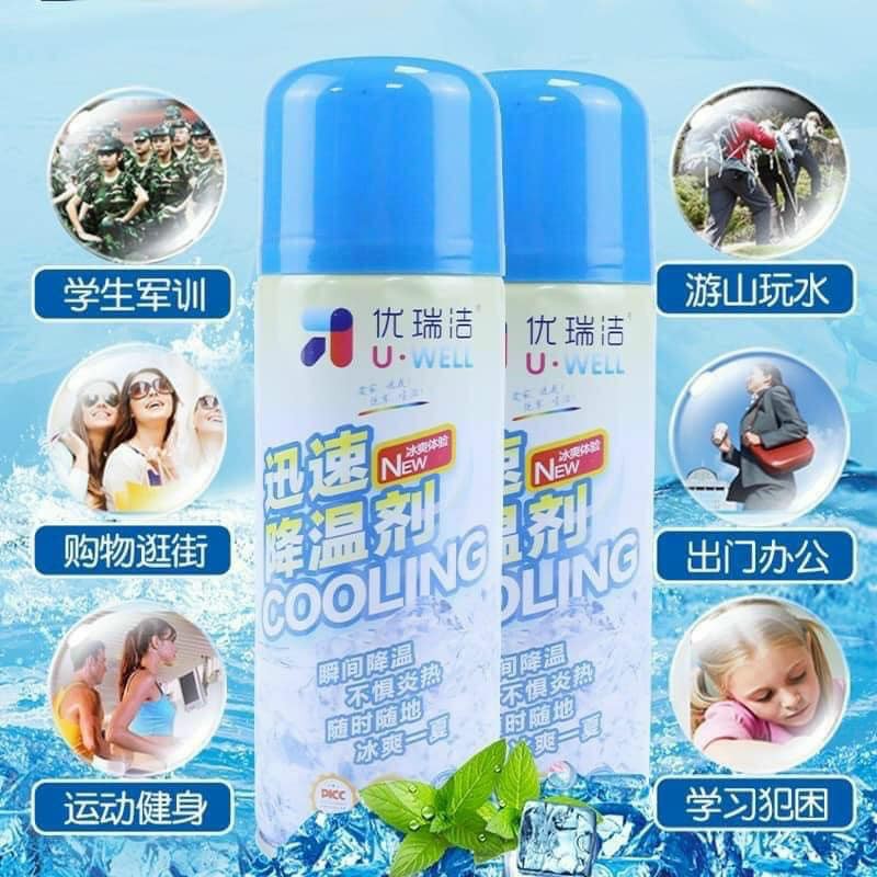 XỊT LÀM MÁT ĐÁ KHÔ COOLING, XỊT LÀM MÁT TỨC THÌ, LÀM MÁT CHO Ô TÔ, XE MÁY TIỆN DỤNG