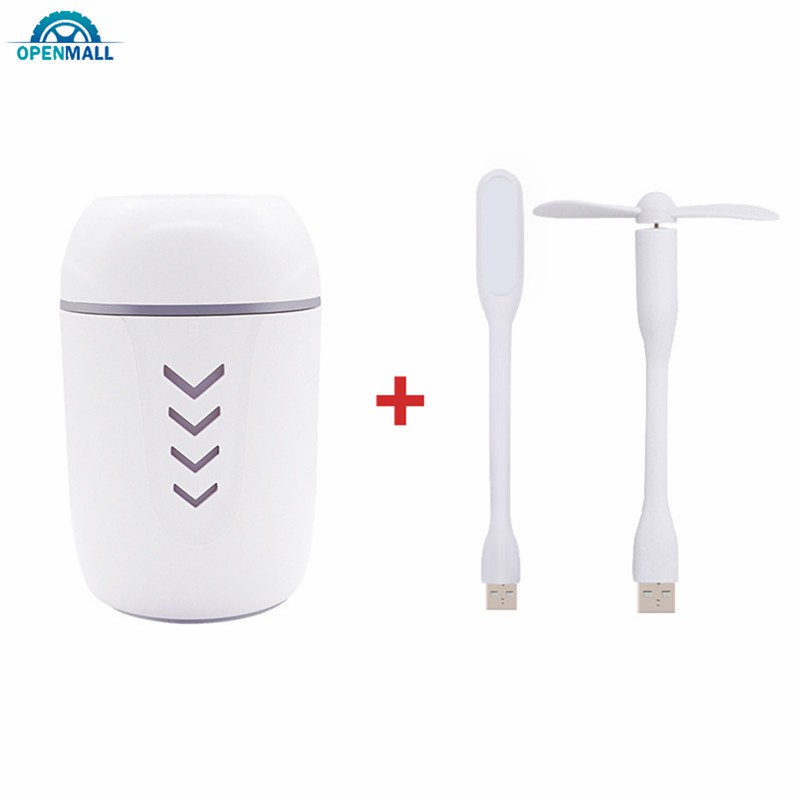 Máy lọc không khí tạo độ ẩm mini cổng cắm USB màu trắng dùng trong nhà/ xe hơi/ văn phòng